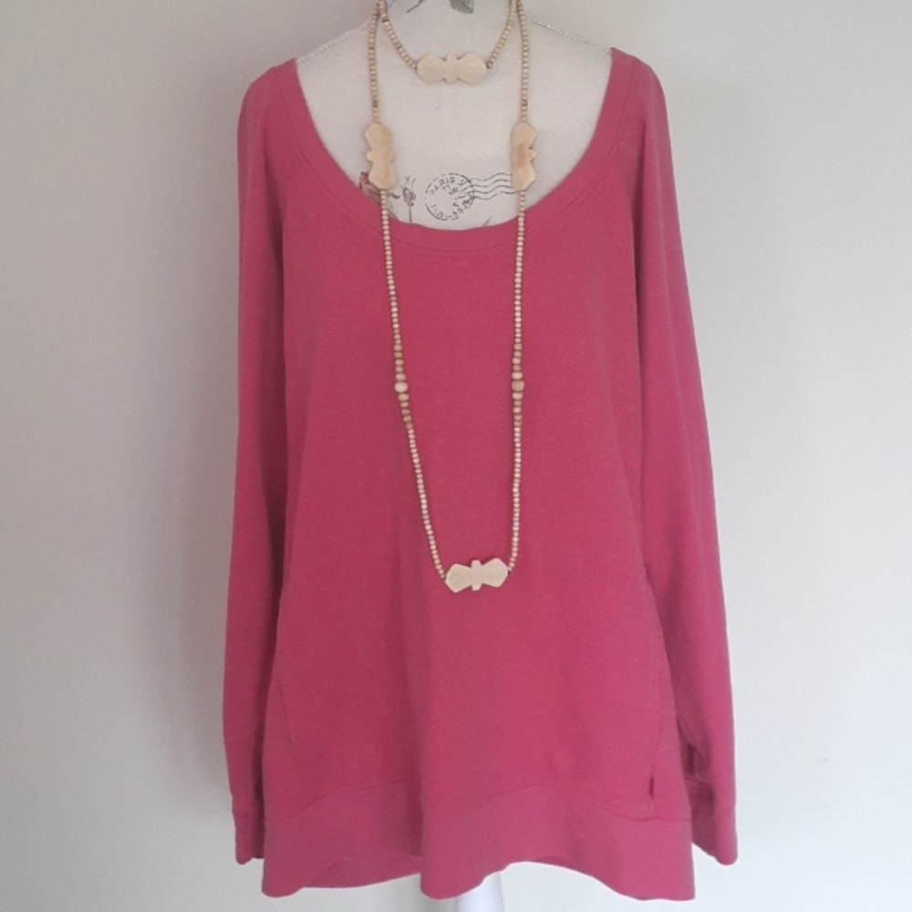 + Pink Danskin Sweatshirt with tonal pink design